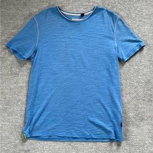 Hugo Boss Blue Crewneck Cotton Shirt